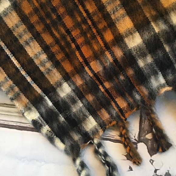 Zara Man Unisex Plaid Blanket Scarf NWT - Picture 3 of 5